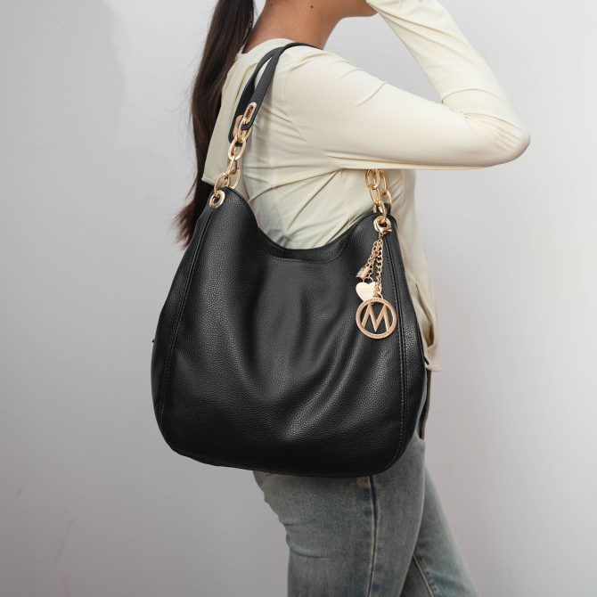 MKF Collection Ashley Vegan Leather Women's Hobo Shoulder Bag with Wallet- 2 pieces by Mia k - Image 12