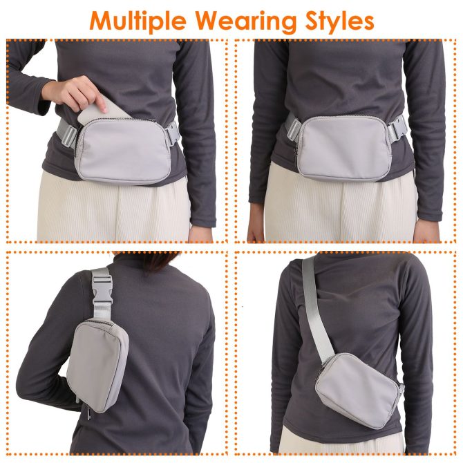 Sport Fanny Pack Unisex Waist Pouch Belt Bag Purse Chest Bag for Outdoor Sport Travel Beach Concerts Travel 20.86in-35.03in Waist Circumference - Image 18