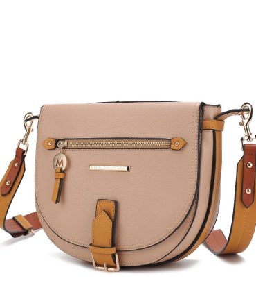 MKF Collection Drew Vegan Leather Color Block Women's Shoulder Bag by Mia k