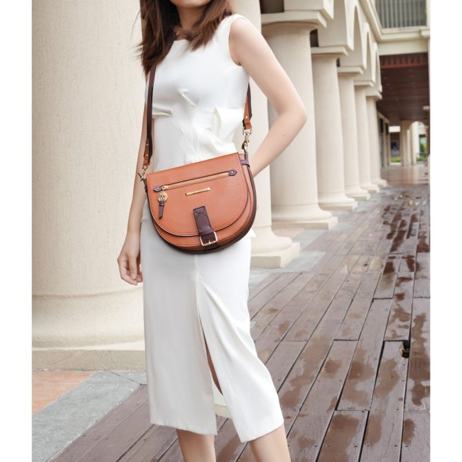 MKF Collection Drew Vegan Leather Color Block Women's Shoulder Bag by Mia k - Image 8