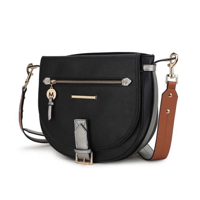 MKF Collection Drew Vegan Leather Color Block Women's Shoulder Bag by Mia k - Image 13