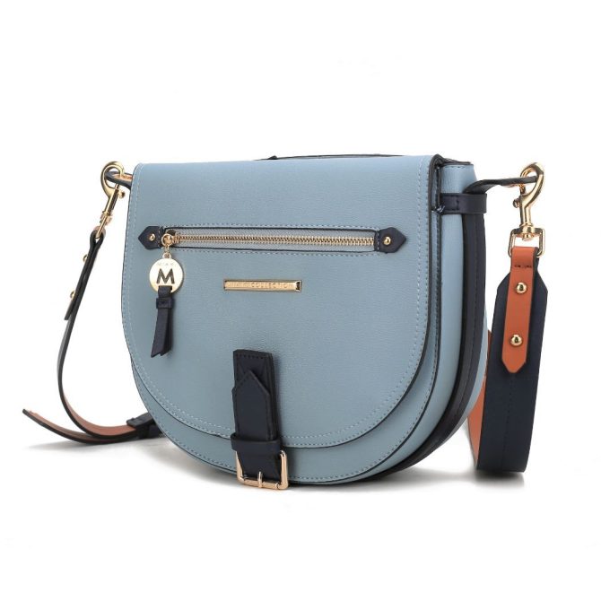 MKF Collection Drew Vegan Leather Color Block Women's Shoulder Bag by Mia k - Image 19