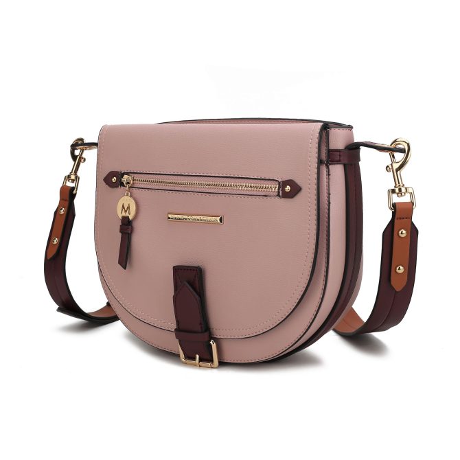 MKF Collection Drew Vegan Leather Color Block Women's Shoulder Bag by Mia k - Image 25