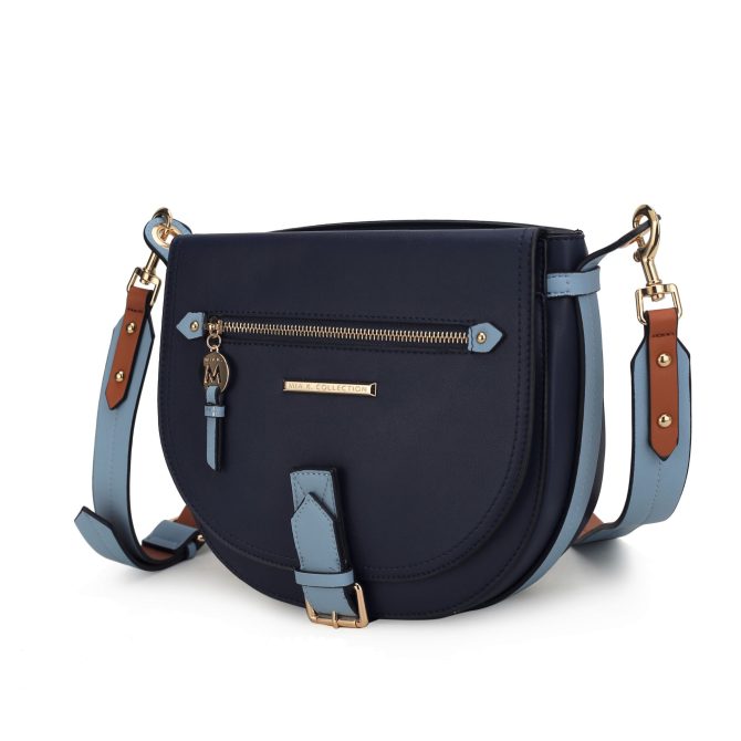 MKF Collection Drew Vegan Leather Color Block Women's Shoulder Bag by Mia k - Image 31