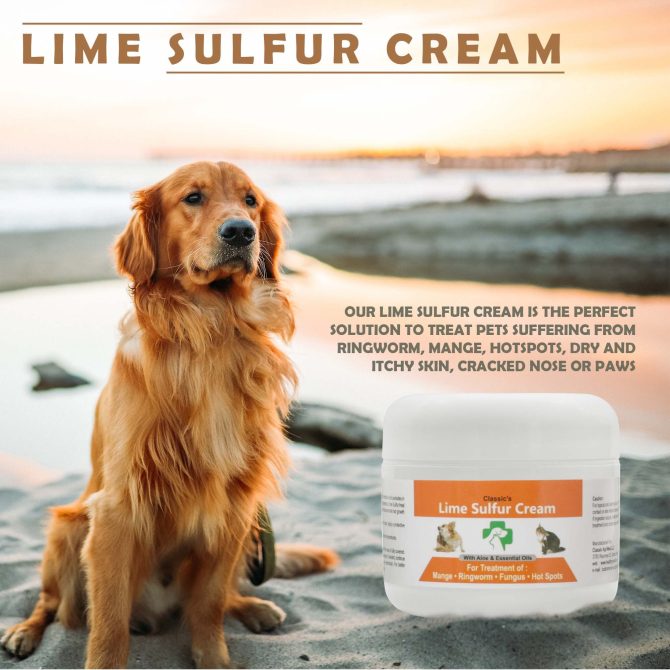 Lime Sulfur Pet Skin Cream - Pet Care and Veterinary Treatment for Itchy and Dry Skin - Safe Solution for Dog;  Cat;  Puppy;  Kitten;  Horse… - Image 3