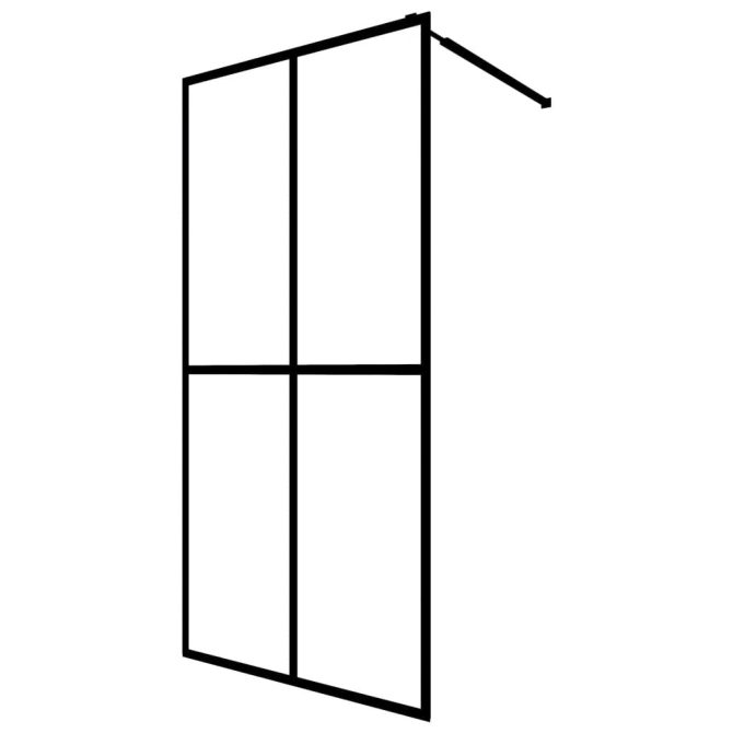 Walk-in Shower Screen Frosted Tempered Glass 35.4"x76.8" - Image 2