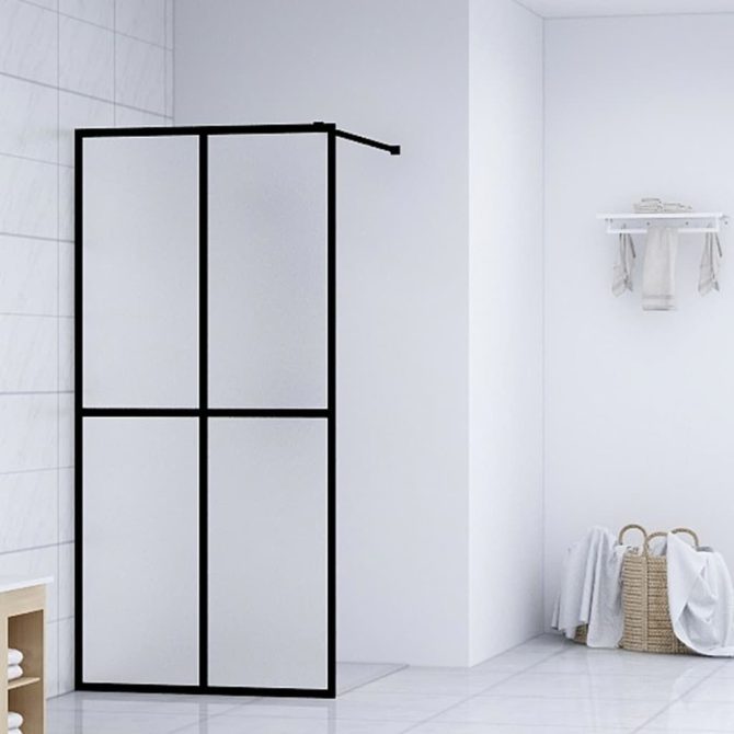 Walk-in Shower Screen Frosted Tempered Glass 35.4"x76.8"