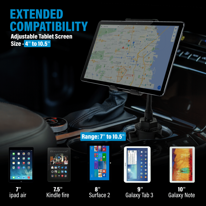 Cup Car Mount Holder 2-In-1 Tablet and Smartphone - Image 3