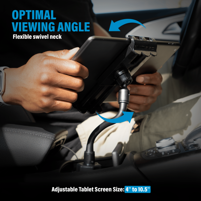 Cup Car Mount Holder 2-In-1 Tablet and Smartphone - Image 4