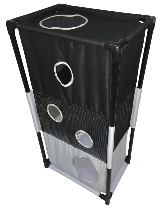Pet Life Kitty-Square Obstacle Soft Folding Sturdy Play-Active Travel Collapsible Travel Pet Cat House Furniture - Image 2