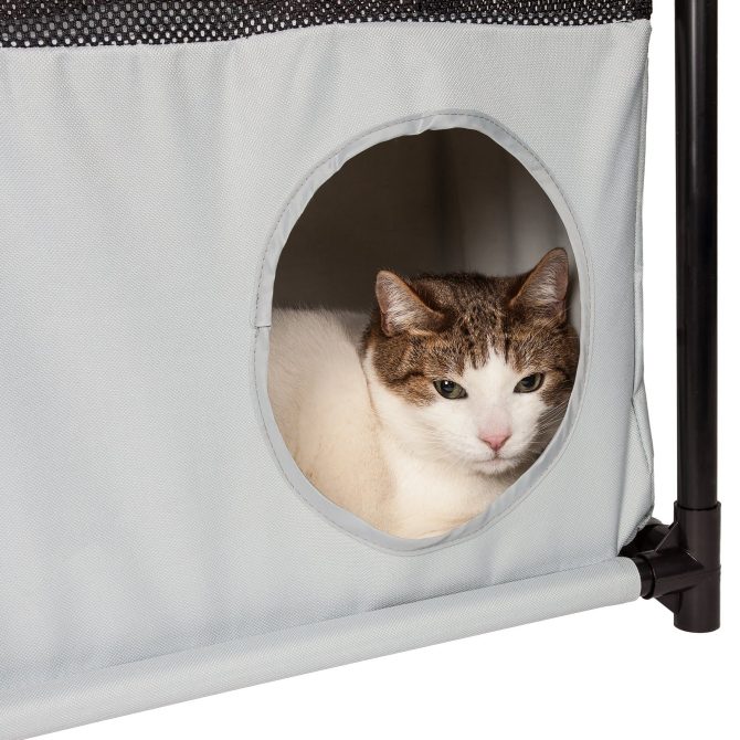 Pet Life Kitty-Square Obstacle Soft Folding Sturdy Play-Active Travel Collapsible Travel Pet Cat House Furniture - Image 4
