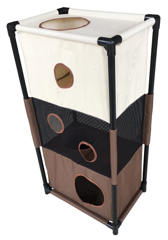 Pet Life Kitty-Square Obstacle Soft Folding Sturdy Play-Active Travel Collapsible Travel Pet Cat House Furniture - Image 12