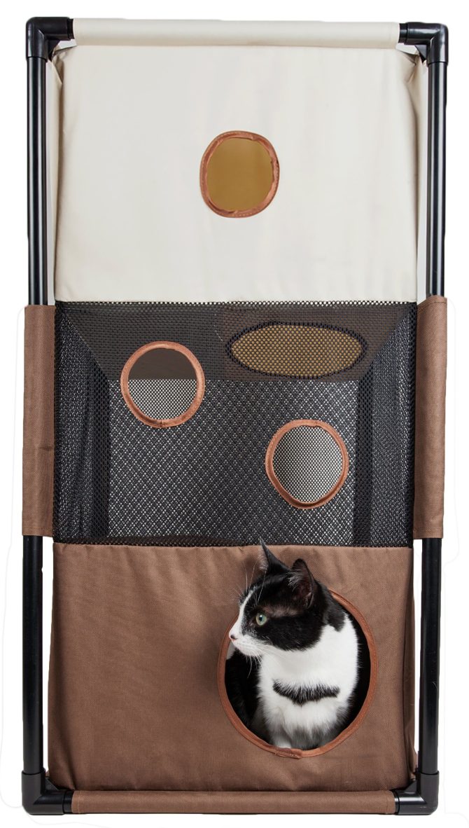 Pet Life Kitty-Square Obstacle Soft Folding Sturdy Play-Active Travel Collapsible Travel Pet Cat House Furniture - Image 11