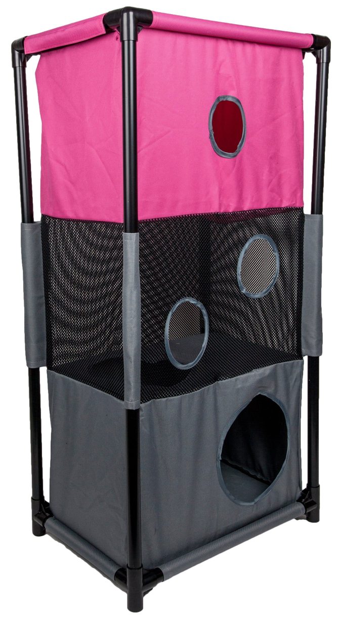 Pet Life Kitty-Square Obstacle Soft Folding Sturdy Play-Active Travel Collapsible Travel Pet Cat House Furniture - Image 6