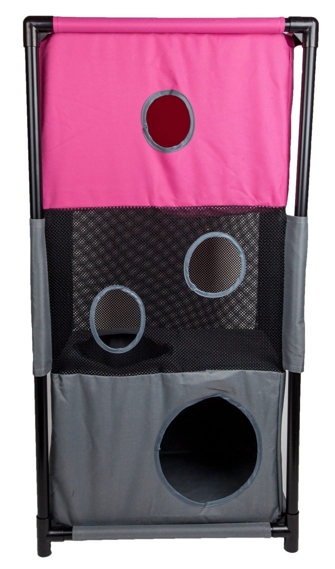 Pet Life Kitty-Square Obstacle Soft Folding Sturdy Play-Active Travel Collapsible Travel Pet Cat House Furniture - Image 7