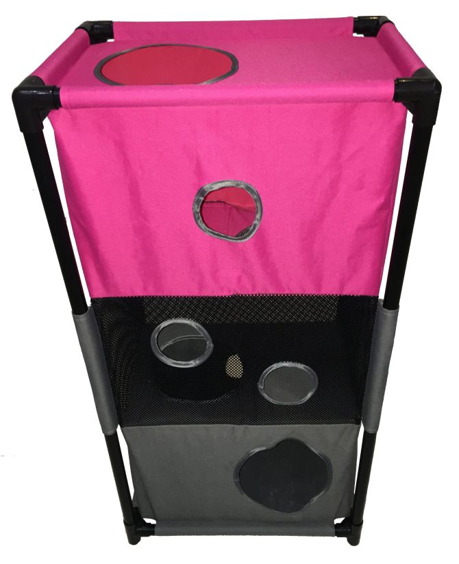 Pet Life Kitty-Square Obstacle Soft Folding Sturdy Play-Active Travel Collapsible Travel Pet Cat House Furniture - Image 8