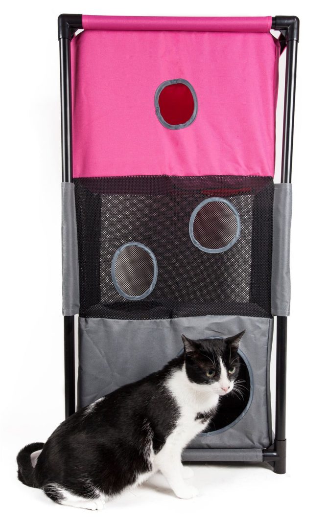 Pet Life Kitty-Square Obstacle Soft Folding Sturdy Play-Active Travel Collapsible Travel Pet Cat House Furniture - Image 5
