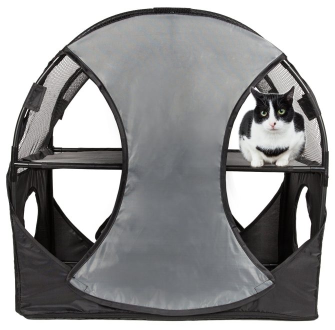 Pet Life Kitty-Play Obstacle Travel Collapsible Soft Folding Pet Cat House - Image 13