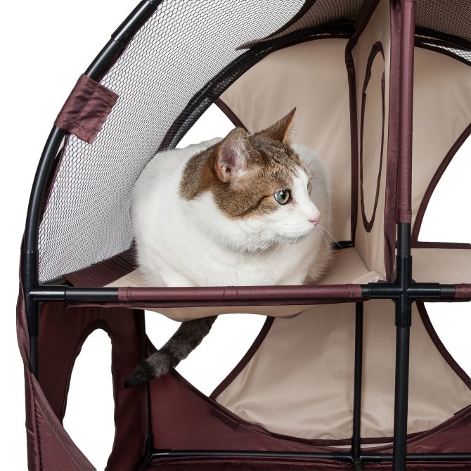 Pet Life Kitty-Play Obstacle Travel Collapsible Soft Folding Pet Cat House - Image 24