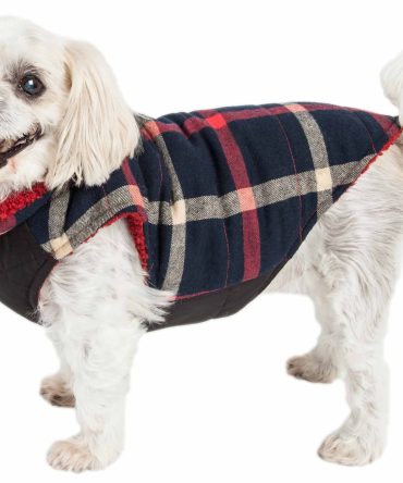 Pet Life 'Allegiance' Classical Plaided Insulated Dog Coat Jacket