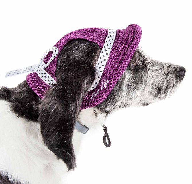 Pet Life 'Sea Spot Sun' Uv Protectant Adjustable Fashion Mesh Brimmed Dog Hat Cap - Image 5
