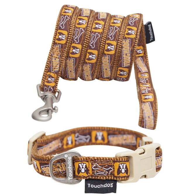 Touchdog 'Caliber' Designer Embroidered Fashion Pet Dog Leash And Collar Combination - Image 7