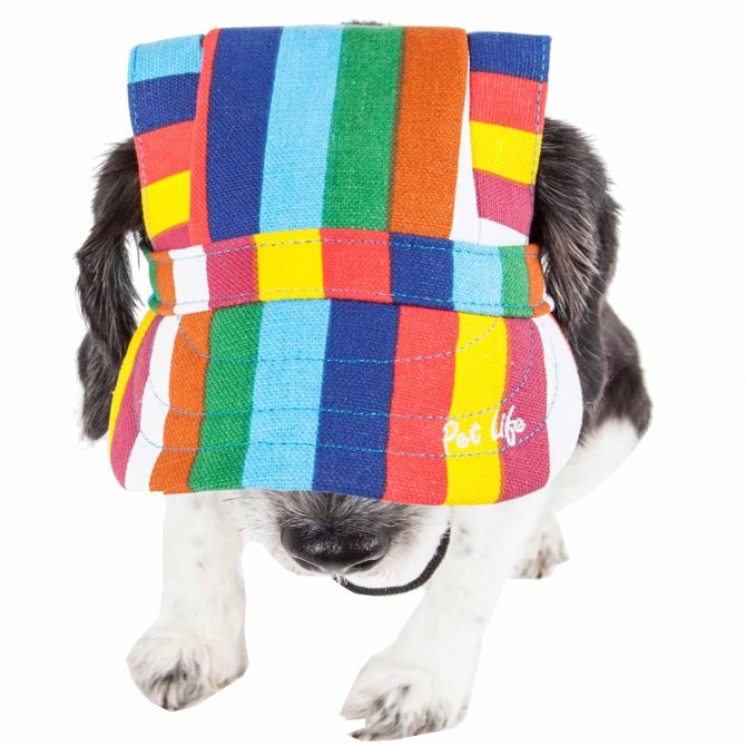 Pet Life 'Colorfur' Floral Uv Protectant Adjustable Fashion Dog Hat Cap - Image 4