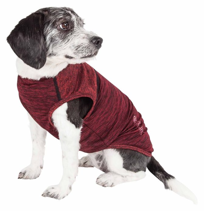 Pet Life Active 'Aero-Pawlse' Heathered Quick-Dry And 4-Way Stretch-Performance Dog Tank Top T-Shirt - Image 90