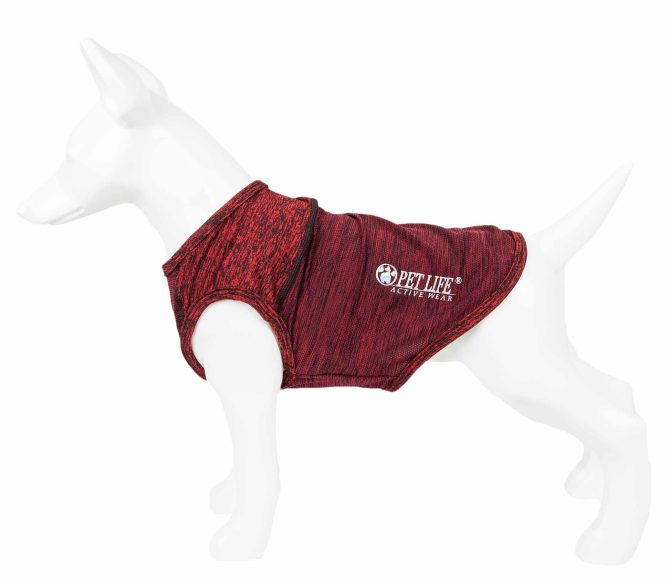 Pet Life Active 'Aero-Pawlse' Heathered Quick-Dry And 4-Way Stretch-Performance Dog Tank Top T-Shirt - Image 95