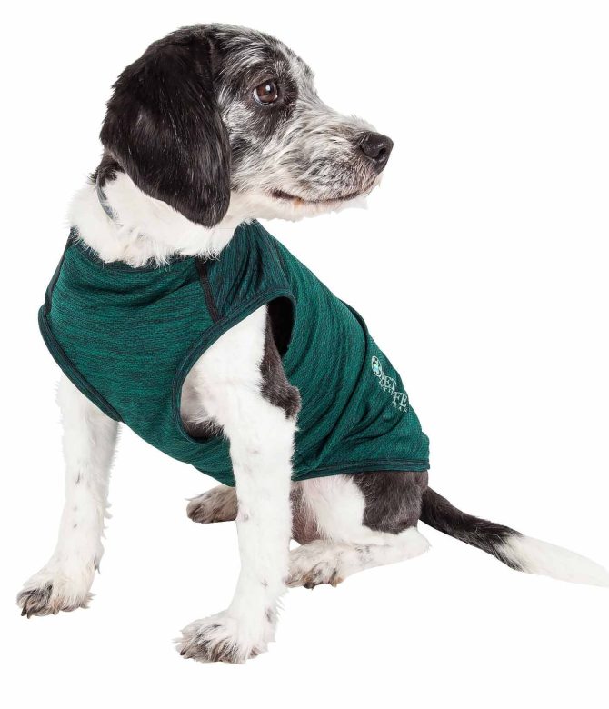 Pet Life Active 'Aero-Pawlse' Heathered Quick-Dry And 4-Way Stretch-Performance Dog Tank Top T-Shirt - Image 215