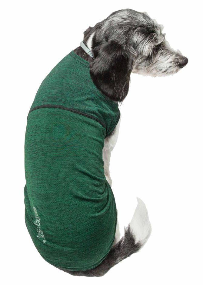 Pet Life Active 'Aero-Pawlse' Heathered Quick-Dry And 4-Way Stretch-Performance Dog Tank Top T-Shirt - Image 136