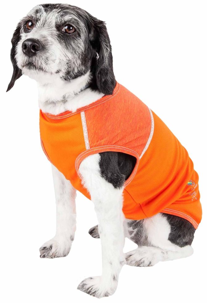 Pet Life Active 'Aero-Pawlse' Heathered Quick-Dry And 4-Way Stretch-Performance Dog Tank Top T-Shirt - Image 272
