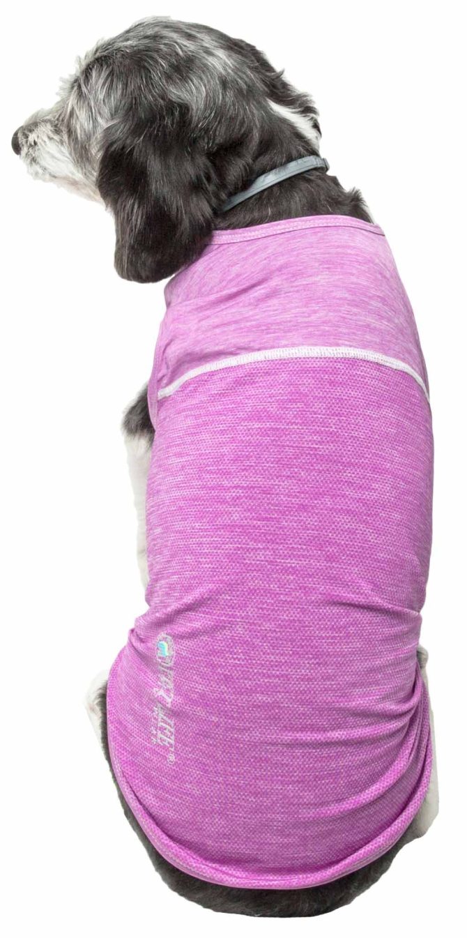 Pet Life Active 'Aero-Pawlse' Heathered Quick-Dry And 4-Way Stretch-Performance Dog Tank Top T-Shirt - Image 255