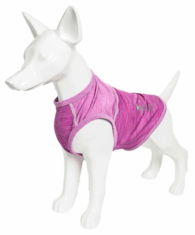 Pet Life Active 'Aero-Pawlse' Heathered Quick-Dry And 4-Way Stretch-Performance Dog Tank Top T-Shirt - Image 258