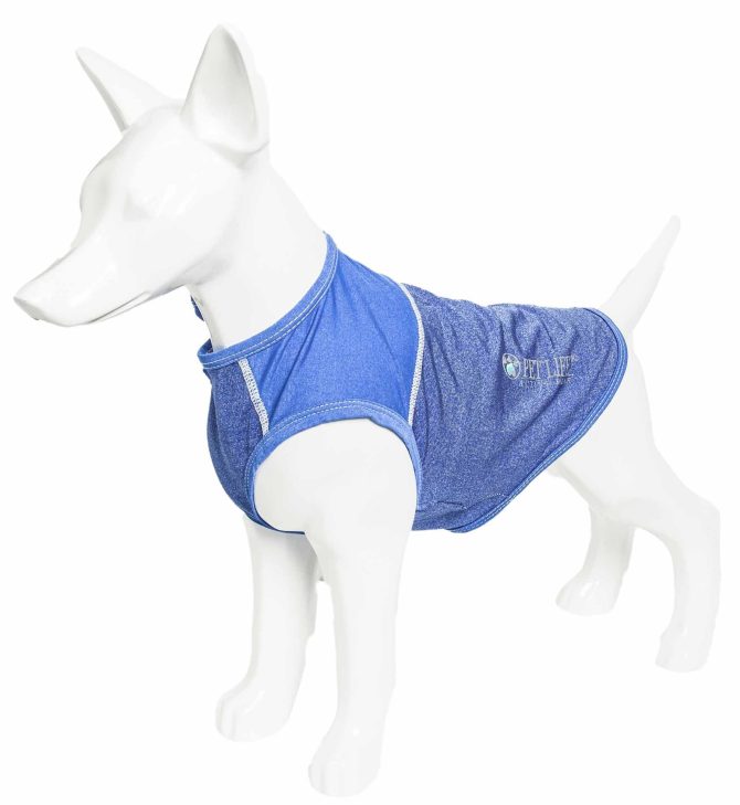 Pet Life Active 'Aero-Pawlse' Heathered Quick-Dry And 4-Way Stretch-Performance Dog Tank Top T-Shirt - Image 356