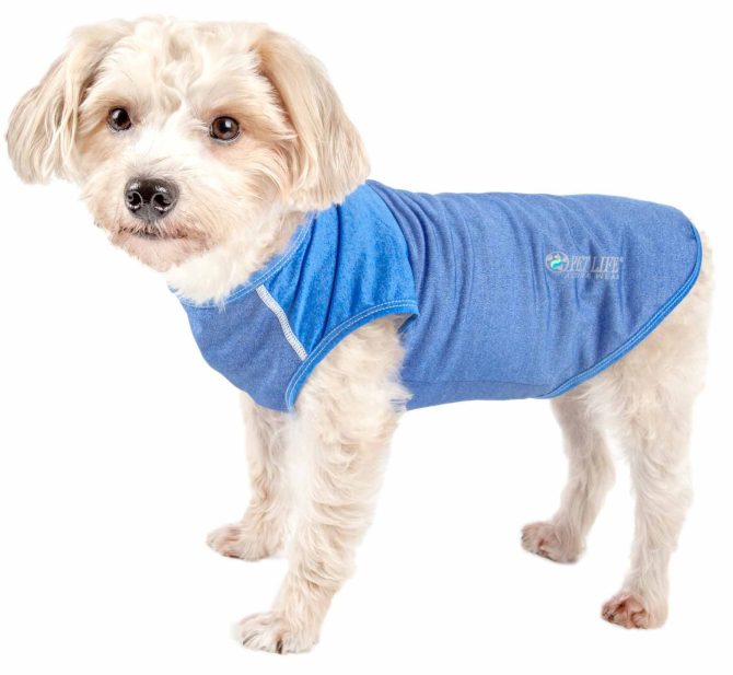 Pet Life Active 'Aero-Pawlse' Heathered Quick-Dry And 4-Way Stretch-Performance Dog Tank Top T-Shirt - Image 351