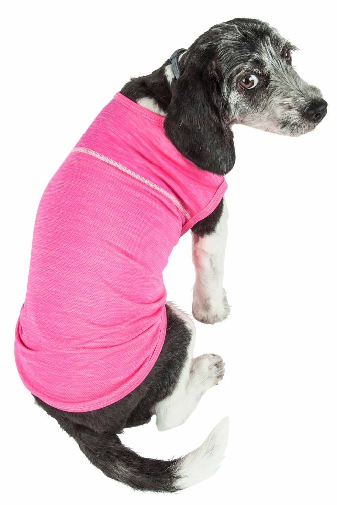 Pet Life Active 'Aero-Pawlse' Heathered Quick-Dry And 4-Way Stretch-Performance Dog Tank Top T-Shirt - Image 54