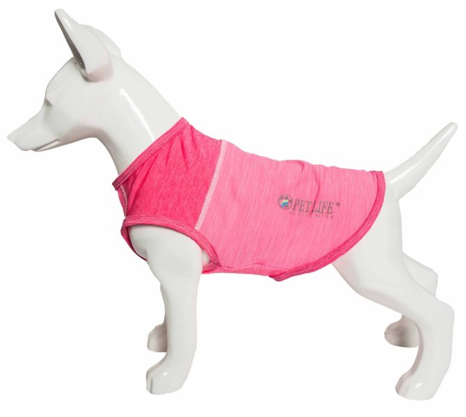 Pet Life Active 'Aero-Pawlse' Heathered Quick-Dry And 4-Way Stretch-Performance Dog Tank Top T-Shirt - Image 329