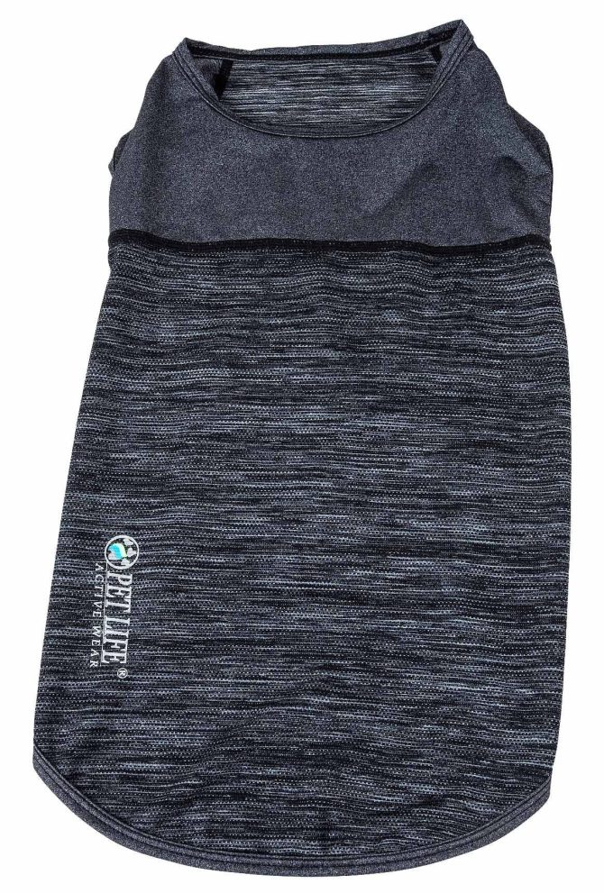 Pet Life Active 'Aero-Pawlse' Heathered Quick-Dry And 4-Way Stretch-Performance Dog Tank Top T-Shirt - Image 196