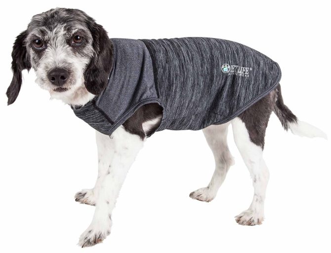 Pet Life Active 'Aero-Pawlse' Heathered Quick-Dry And 4-Way Stretch-Performance Dog Tank Top T-Shirt - Image 193