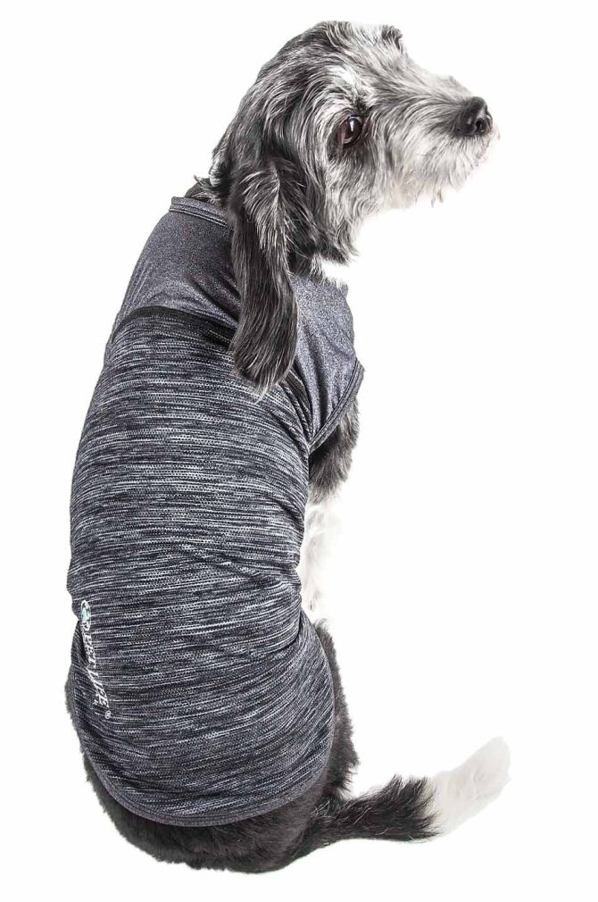 Pet Life Active 'Aero-Pawlse' Heathered Quick-Dry And 4-Way Stretch-Performance Dog Tank Top T-Shirt - Image 119
