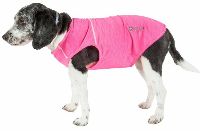 Pet Life Active 'Aero-Pawlse' Heathered Quick-Dry And 4-Way Stretch-Performance Dog Tank Top T-Shirt - Image 80