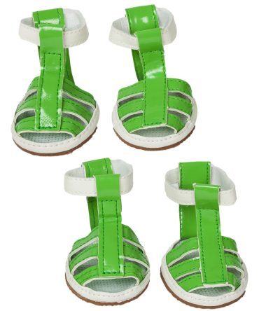 Buckle-Supportive Pvc Waterproof Pet Sandals Shoes - Set Of 4