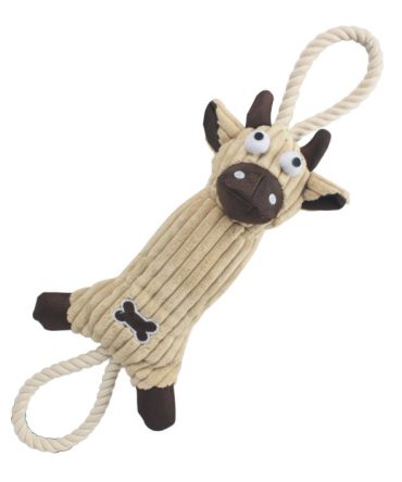 Jute And Rope Plush Cow - Pet Toy
