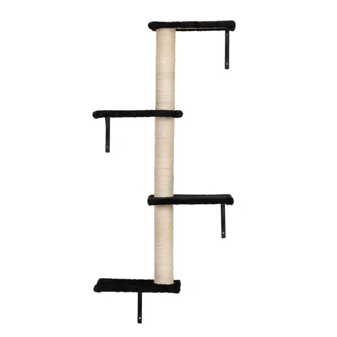 5 Pcs Wall Mounted Cat Climber Set;  Floating Cat Shelves and Perches;  Cat Activity Tree with Scratching Posts;  Modern Cat Furniture - Image 37