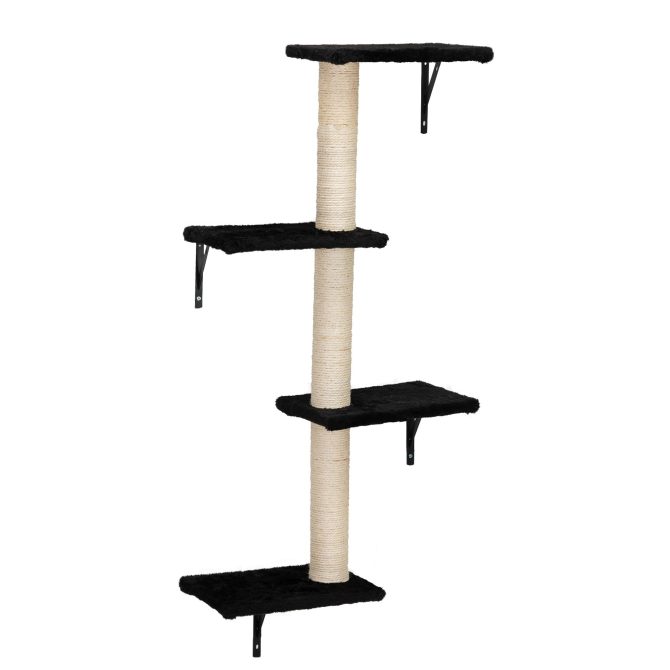 5 Pcs Wall Mounted Cat Climber Set;  Floating Cat Shelves and Perches;  Cat Activity Tree with Scratching Posts;  Modern Cat Furniture - Image 38