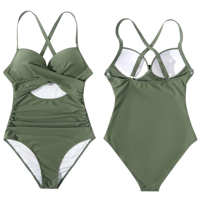 Women's One Piece Swimsuit Beachwear Swimwear Tummy Control - Image 12