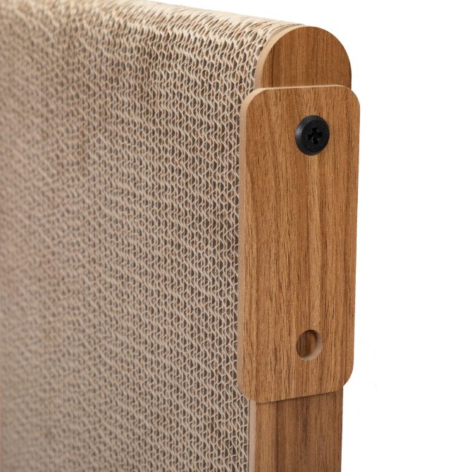 Indoor Cat Scratching Board for Small to Large Cat, Corrugated Board-Covered Cat Scratcher, Cat Scratching Pad with Bell and Built-in Toy - Image 13