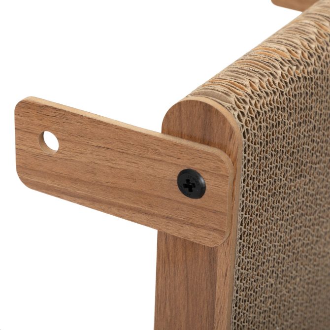 Indoor Cat Scratching Board for Small to Large Cat, Corrugated Board-Covered Cat Scratcher, Cat Scratching Pad with Bell and Built-in Toy - Image 16