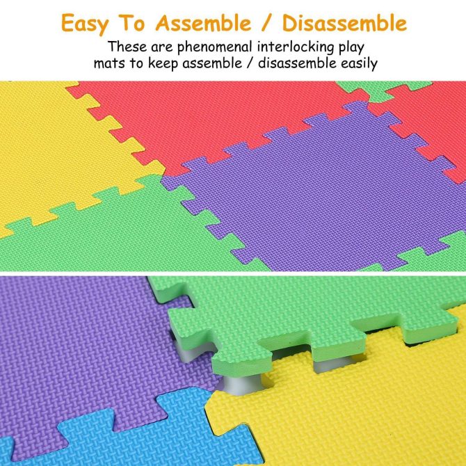16Pcs Kids Puzzle Exercise Play Mat Interlocking Non-Toxic EVA Floor Mat Multi-Color Anti-Skid Playmat - Image 11